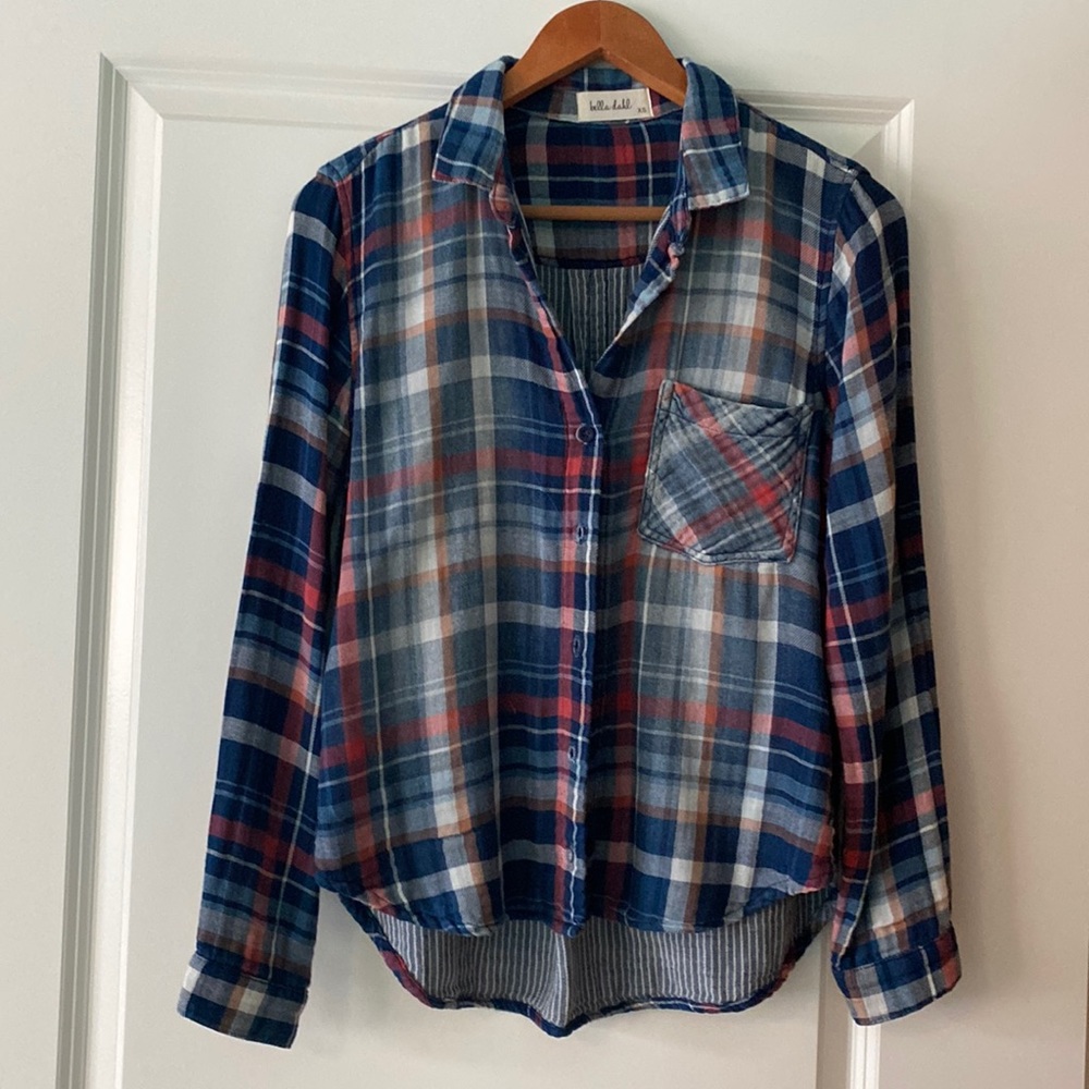 Bella Dahl Pocket Plaid Button-Down